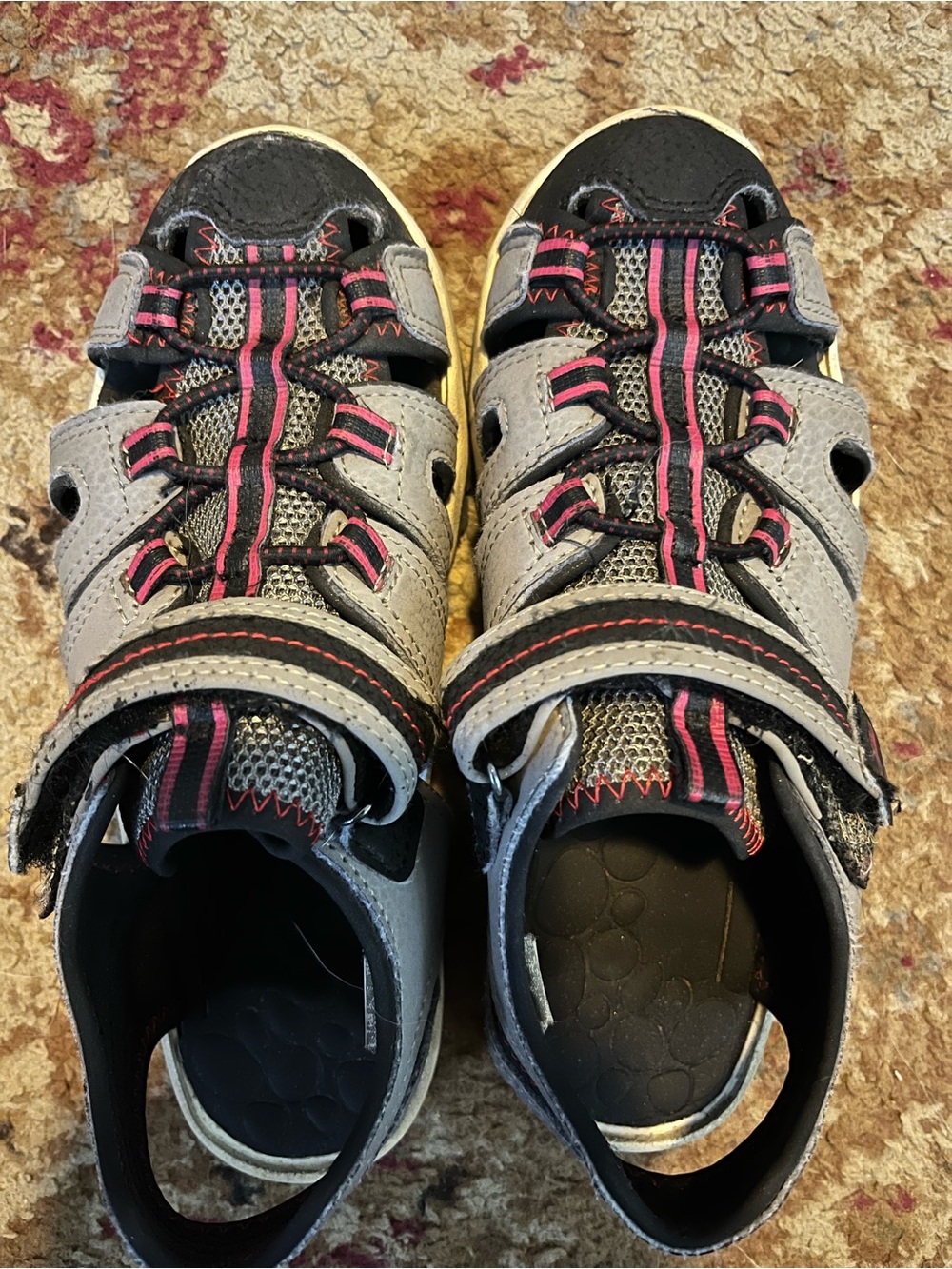 Wonder Nation Boys/Girls Gray Athletic Closed-Toe Water Sandals Size US 2 (MX 20